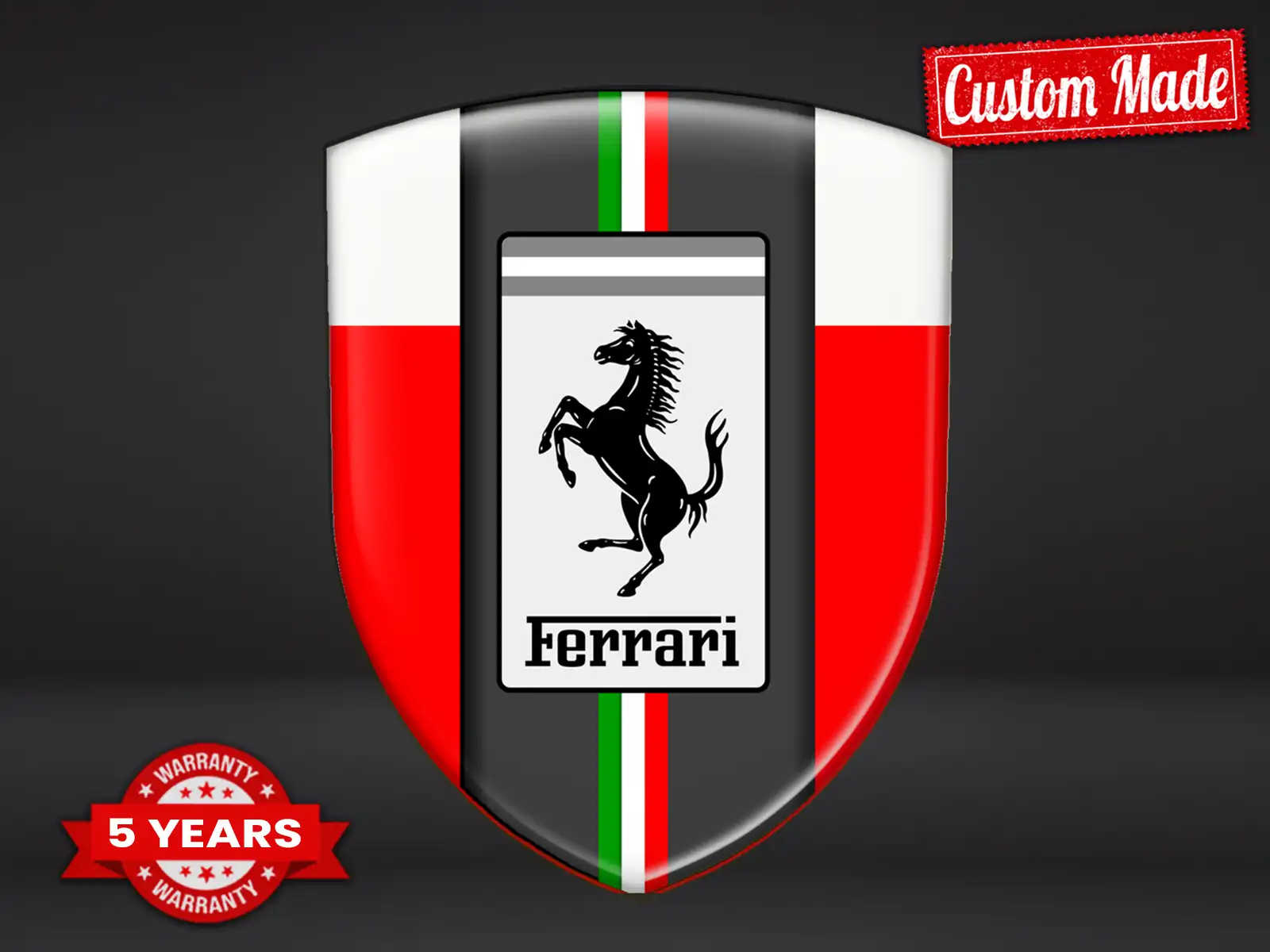 Ferrari Impresión Parachoques Estilo Premium Personalizable